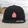 Feuer und Flamme für den Norden - Premium Snapback Cap - Black / Green - Küstenmode von Kiebitzdelle