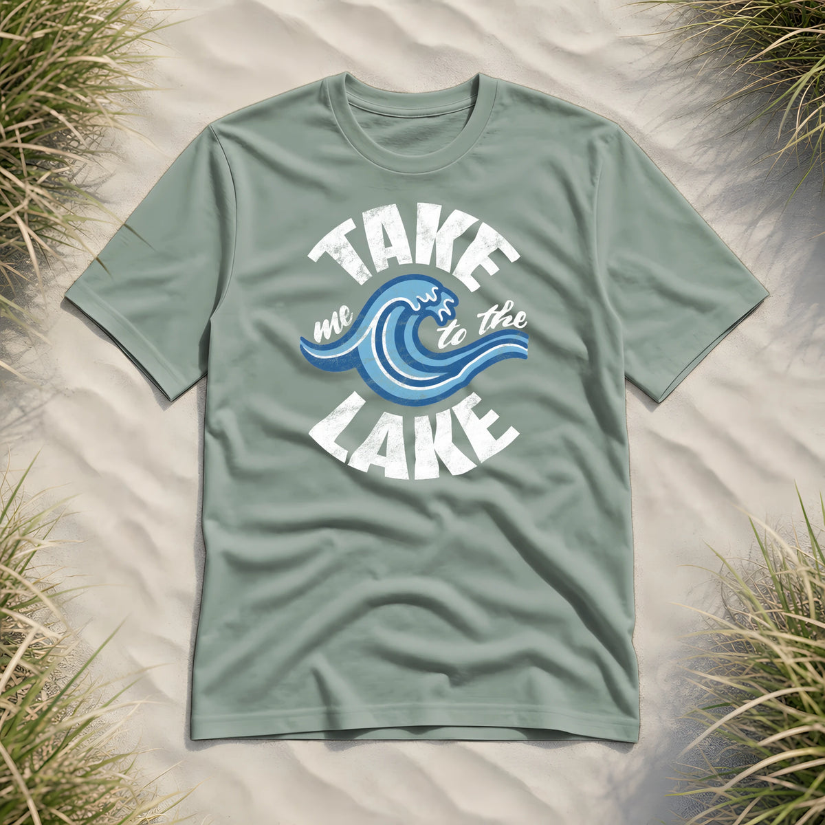 Take me to the Lake - Herren Premium Bio Shirt - Aloe - Küstenmode von Kiebitzdelle