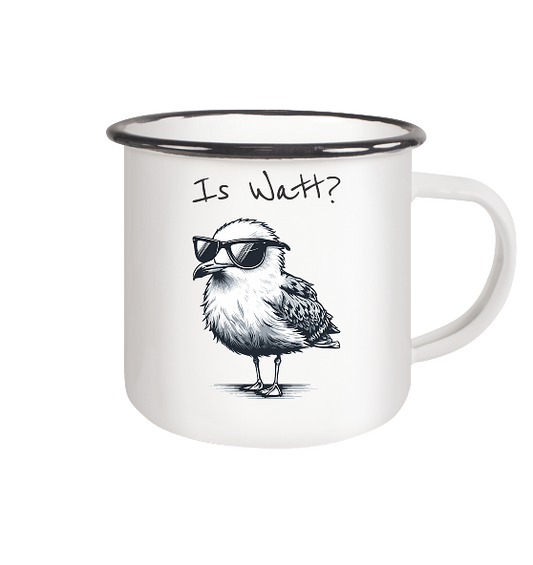 Is Watt Coole Möwe - Emaille Becher