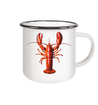 Roter Hummer - Emaille Becher - Kiebitzdelle