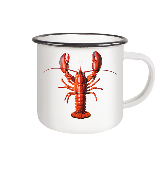 Roter Hummer - Emaille Becher