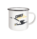 Chief of the Pier Chef Möwe mit Sonnenbrille - Emaille Becher - Kiebitzdelle