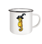 Seepferdchen Seeräuber Pirat - Emaille Becher - Kiebitzdelle