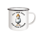 Ich hab Dich auf dem Kieker Möwe Spruch - Emaille Becher - Kiebitzdelle