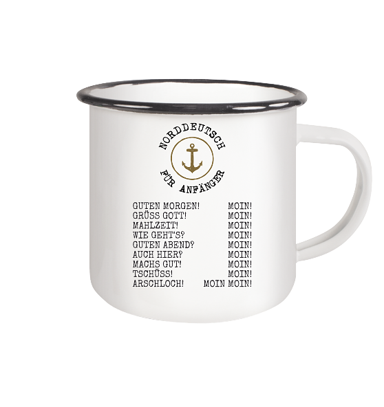 Norddeutsch für Anfänger - Emaille Becher - Kiebitzdelle