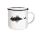 Soundwave Schallewelle Surfer Equilizer - Emaille Becher - Kiebitzdelle