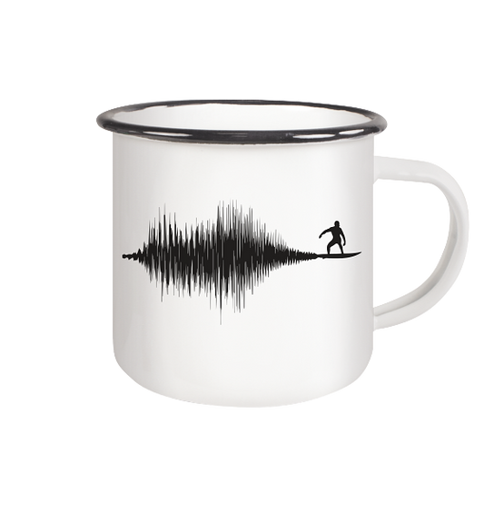 Soundwave Schallewelle Surfer Equilizer - Emaille Becher