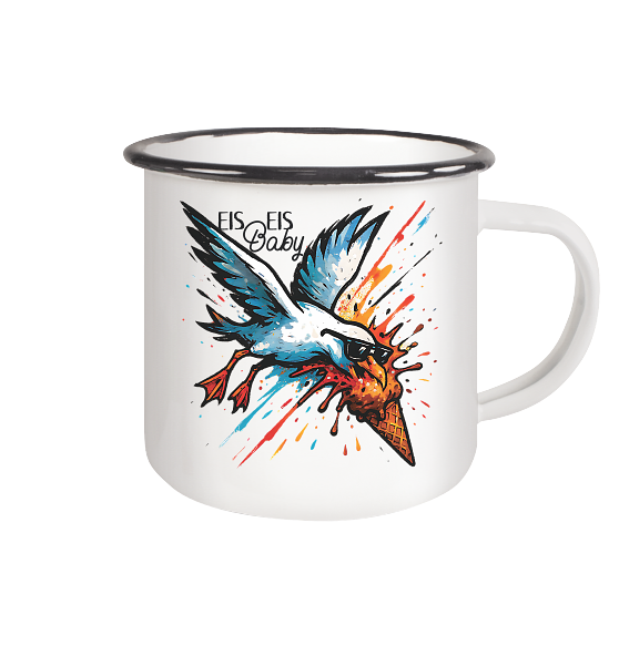 Eis Eis Baby Eisdieb Möwe - Emaille Becher