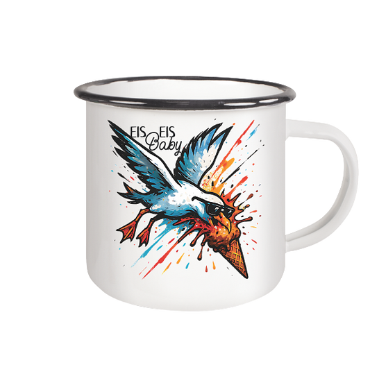 Eis Eis Baby Eisdieb Möwe - Emaille Becher