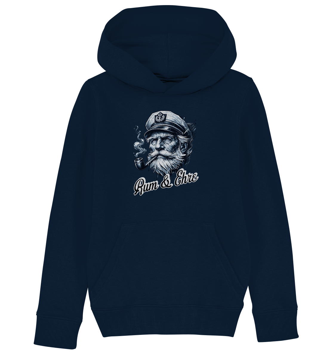 Rum und Ehre Kapitän - Kinder Bio Hoodie - Kiebitzdelle