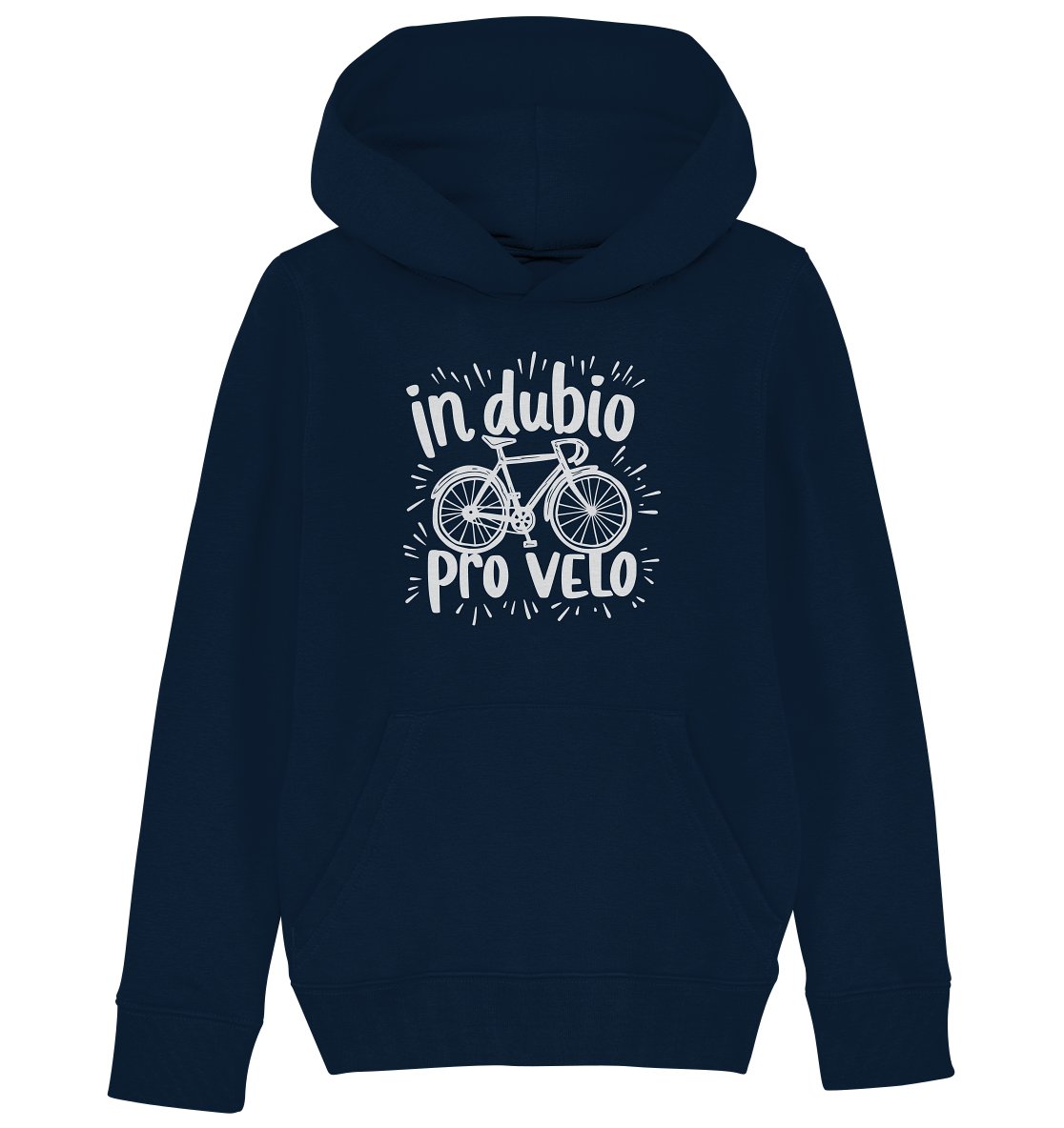 In dubio pro velo Fahrrad Spruch - Kinder Bio Hoodie