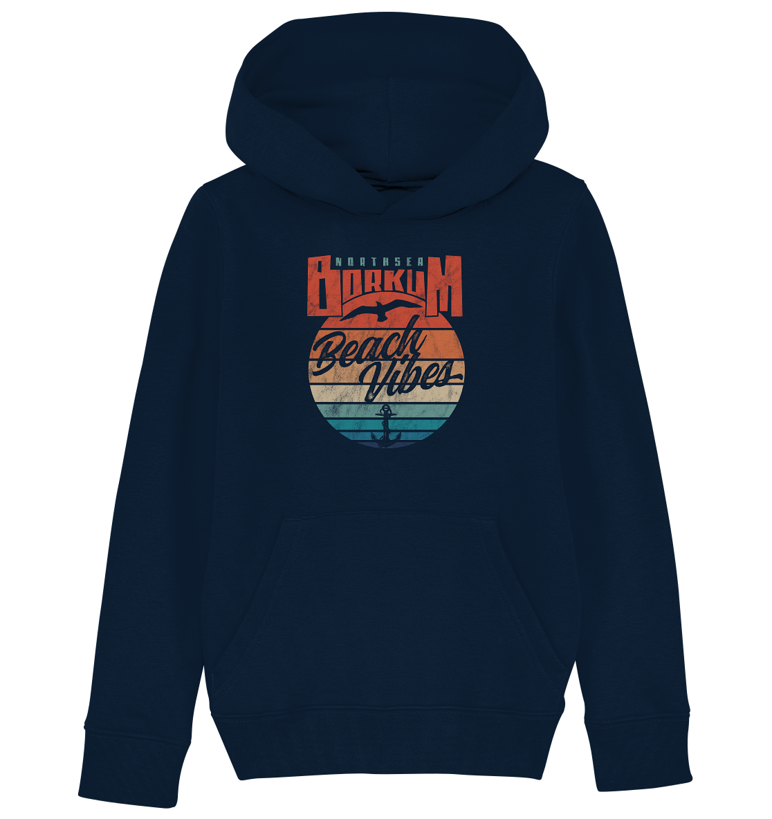 Borkum Beach Vibes - Kinder Bio Hoodie