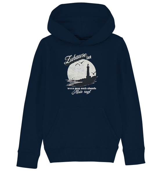 Moin Spruch Zuhause - Kinder Bio Hoodie - Kiebitzdelle