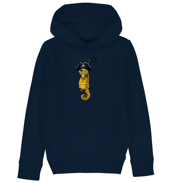 Seepferdchen Seeräuber Pirat - Kinder Bio Hoodie - Kiebitzdelle