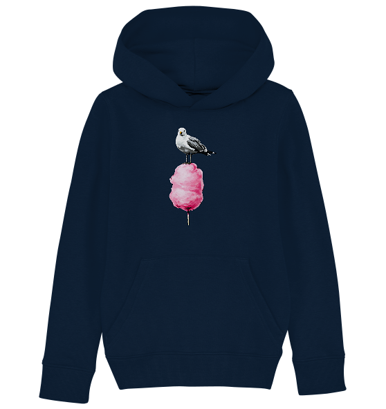 Möwe auf Zuckerwatte - Kinder Bio Hoodie - Kiebitzdelle