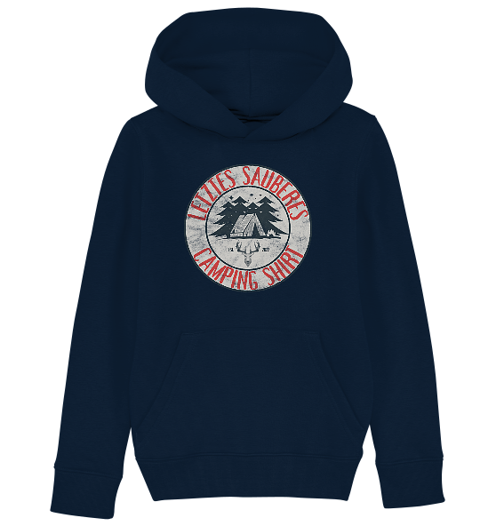 Letztes sauberes Camping Shirt - Kinder Bio Hoodie - Kiebitzdelle