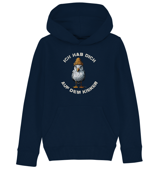 Ich hab Dich auf dem Kieker Möwe Spruch - Kinder Bio Hoodie - Kiebitzdelle