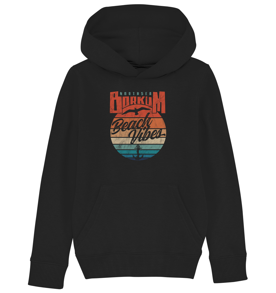 Borkum Beach Vibes - Kinder Bio Hoodie