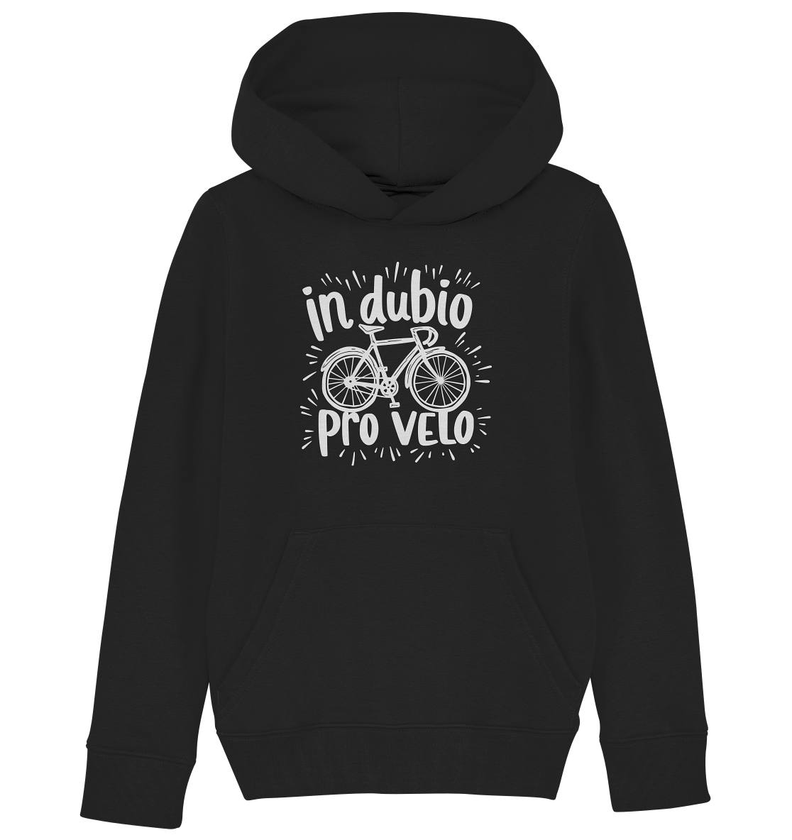 In dubio pro velo Fahrrad Spruch - Kinder Bio Hoodie - Kiebitzdelle