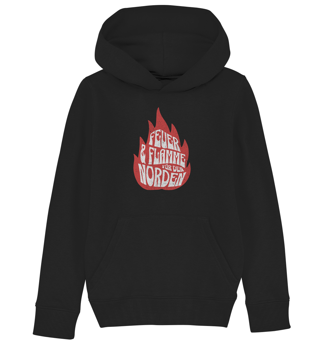 Feuer und Flamme für den Norden - Kinder Bio Hoodie - Kiebitzdelle