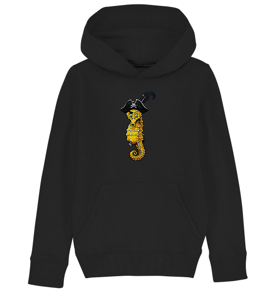 Seepferdchen Seeräuber Pirat - Kinder Bio Hoodie