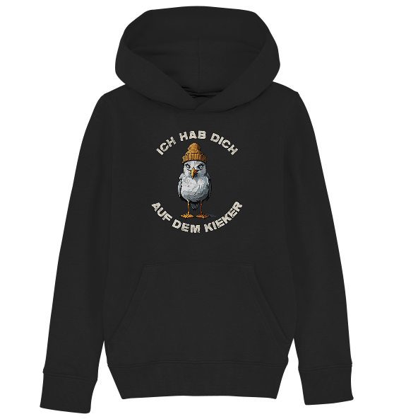 Ich hab Dich auf dem Kieker Möwe Spruch - Kinder Bio Hoodie - Kiebitzdelle
