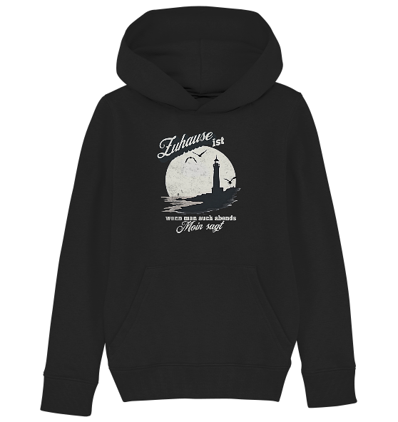 Moin Spruch Zuhause - Kinder Bio Hoodie - Kiebitzdelle