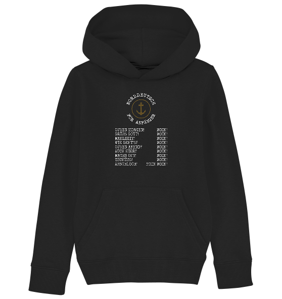 Norddeutsch für Anfänger - Kinder Bio Hoodie - Kiebitzdelle