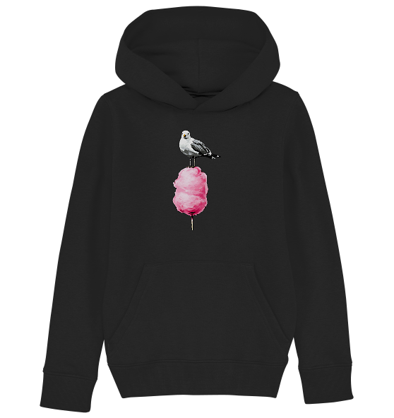 Möwe auf Zuckerwatte - Kinder Bio Hoodie - Kiebitzdelle
