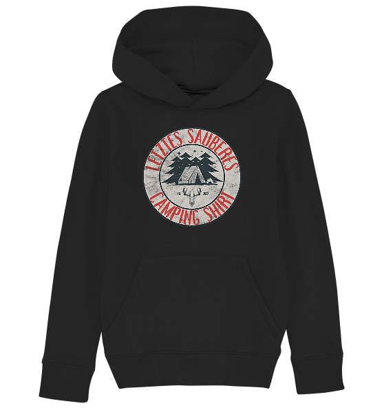 Letztes sauberes Camping Shirt - Kinder Bio Hoodie - Kiebitzdelle