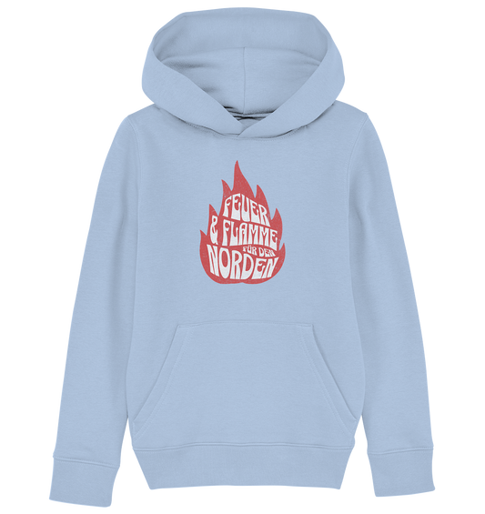 Feuer und Flamme für den Norden - Kinder Bio Hoodie
