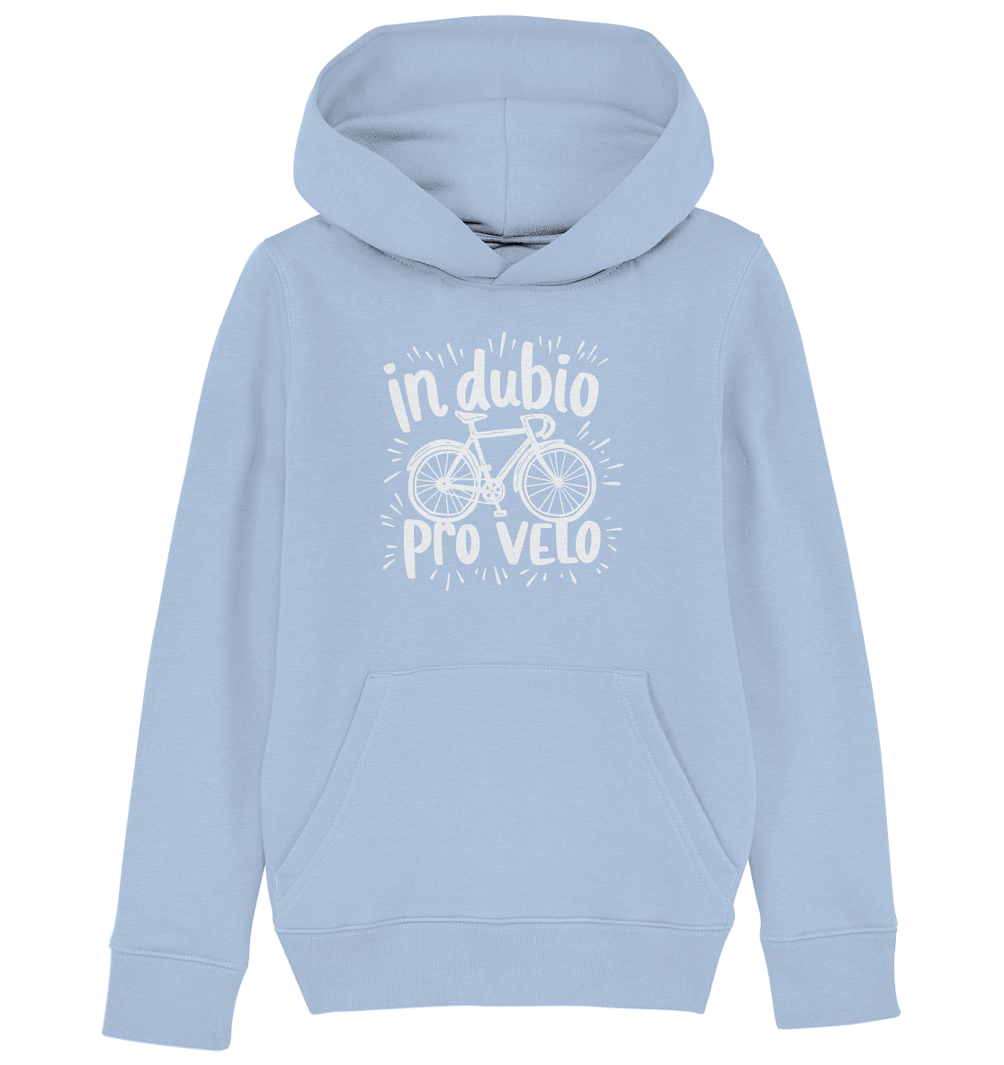In dubio pro velo Fahrrad Spruch - Kinder Bio Hoodie - Kiebitzdelle