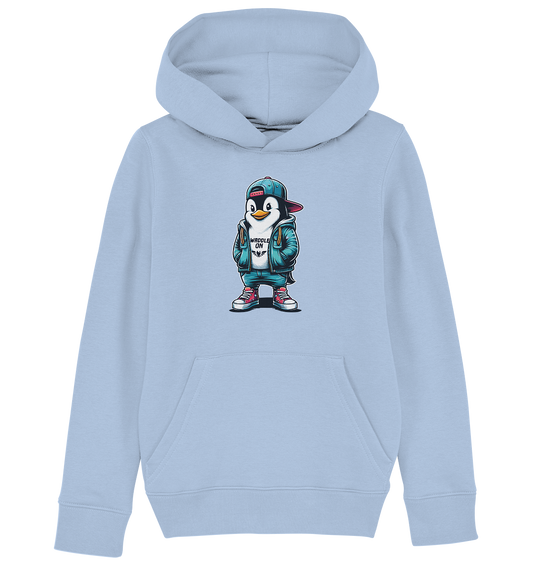 Hipster Pinguin Waddle On - Kinder Bio Hoodie