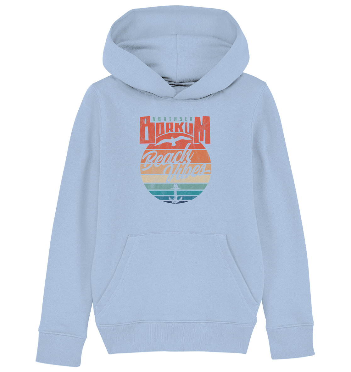 Borkum Beach Vibes - Kinder Bio Hoodie