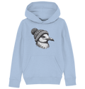 Coole Möwe mit Pudelmütze - Kinder Bio Hoodie - Kiebitzdelle