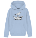 Papierschiff Möwe Moin - Kinder Bio Hoodie - Kiebitzdelle