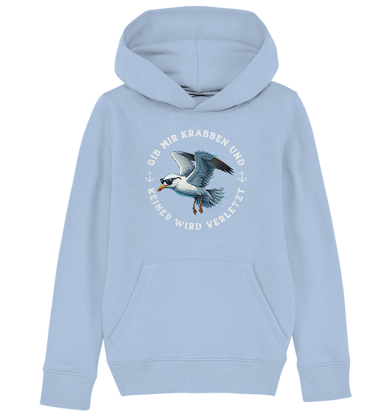 Gib mir Krabben und keiner wird verletzt - Kinder Bio Hoodie - Kiebitzdelle