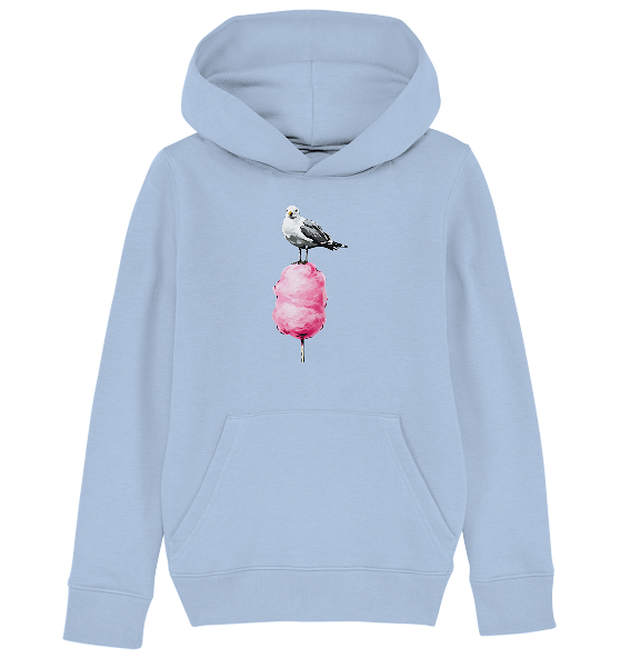 Möwe auf Zuckerwatte - Kinder Bio Hoodie - Kiebitzdelle