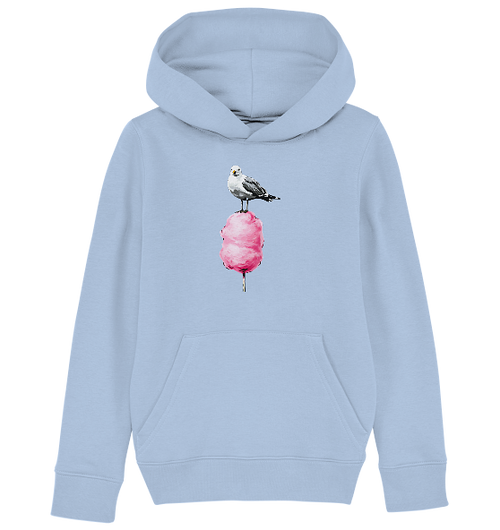 Möwe auf Zuckerwatte - Kinder Bio Hoodie - Kiebitzdelle