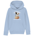 Guten Morgen Ganz dünnes Eis Hund Kaffeetasse - Kinder Bio Hoodie - Kiebitzdelle