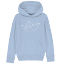 Papierschiff Papierboot Origami - Kinder Bio Hoodie - Kiebitzdelle