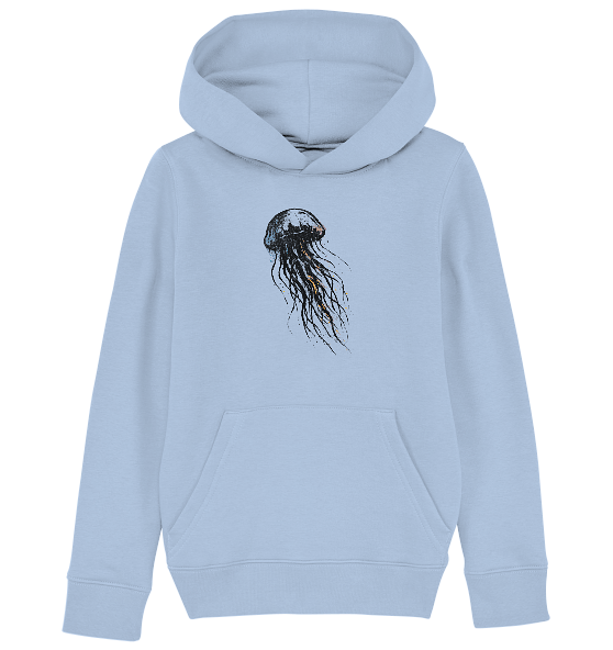 Street Art Qualle - Kinder Bio Hoodie - Kiebitzdelle