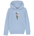 Eisdieb Freche Möwe mit Eiscreme - Kinder Bio Hoodie - Kiebitzdelle