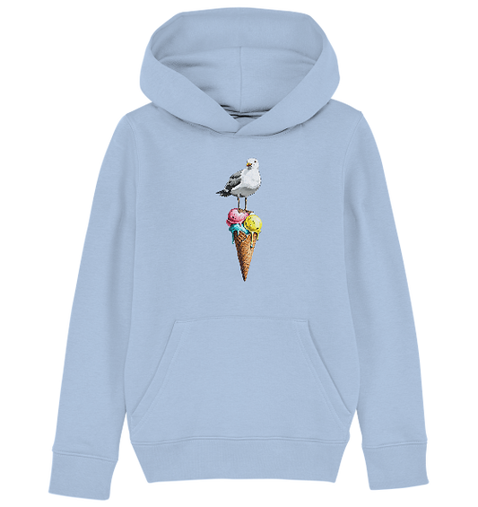 Eisdieb Freche Möwe mit Eiscreme - Kinder Bio Hoodie