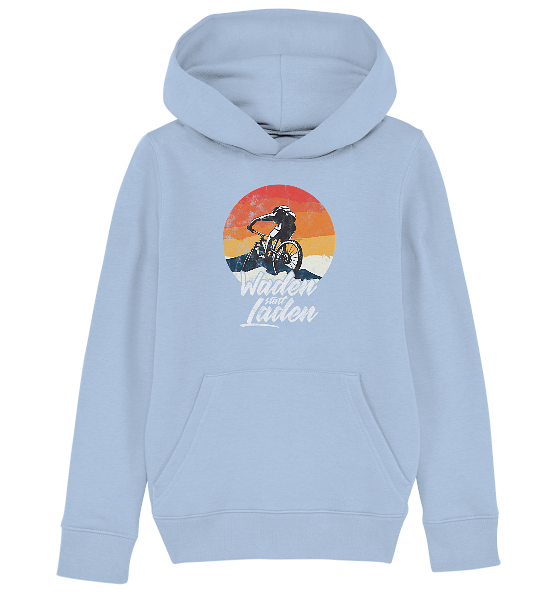 Waden statt Laden Fahrrad E-Bike Radtrikot - Kinder Bio Hoodie - Kiebitzdelle