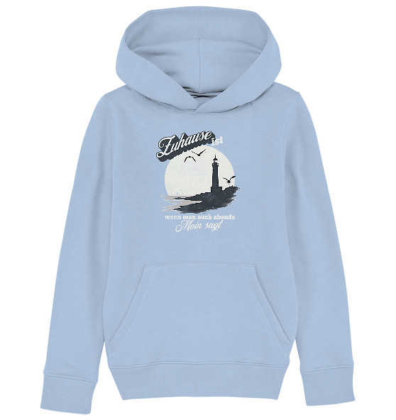 Moin Spruch Zuhause - Kinder Bio Hoodie - Kiebitzdelle