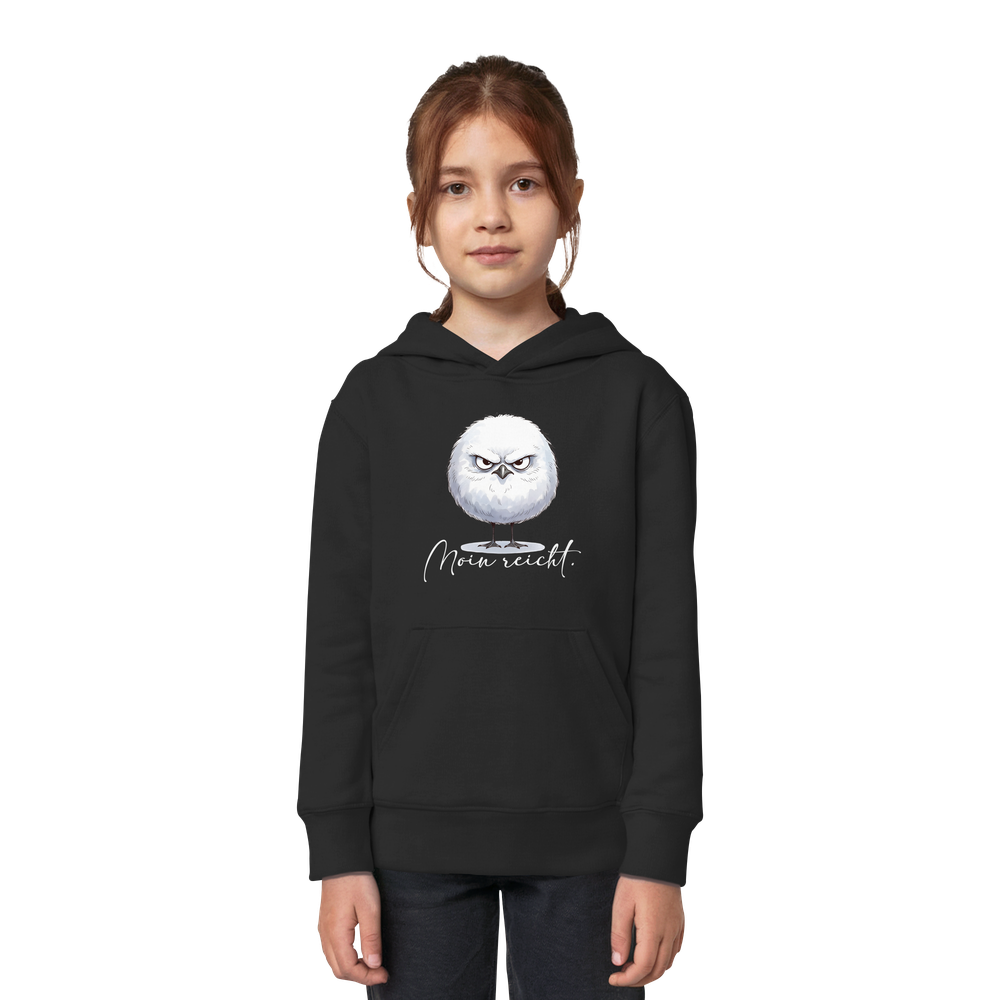 Moin reicht - Grimmige runde Möwe - Kids Organic Hoodie