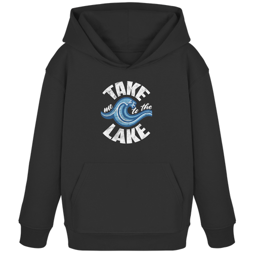 Take me to the Lake - Kinder Bio Hoodie in Black - Studio Ansicht - Kiebitzdelle
