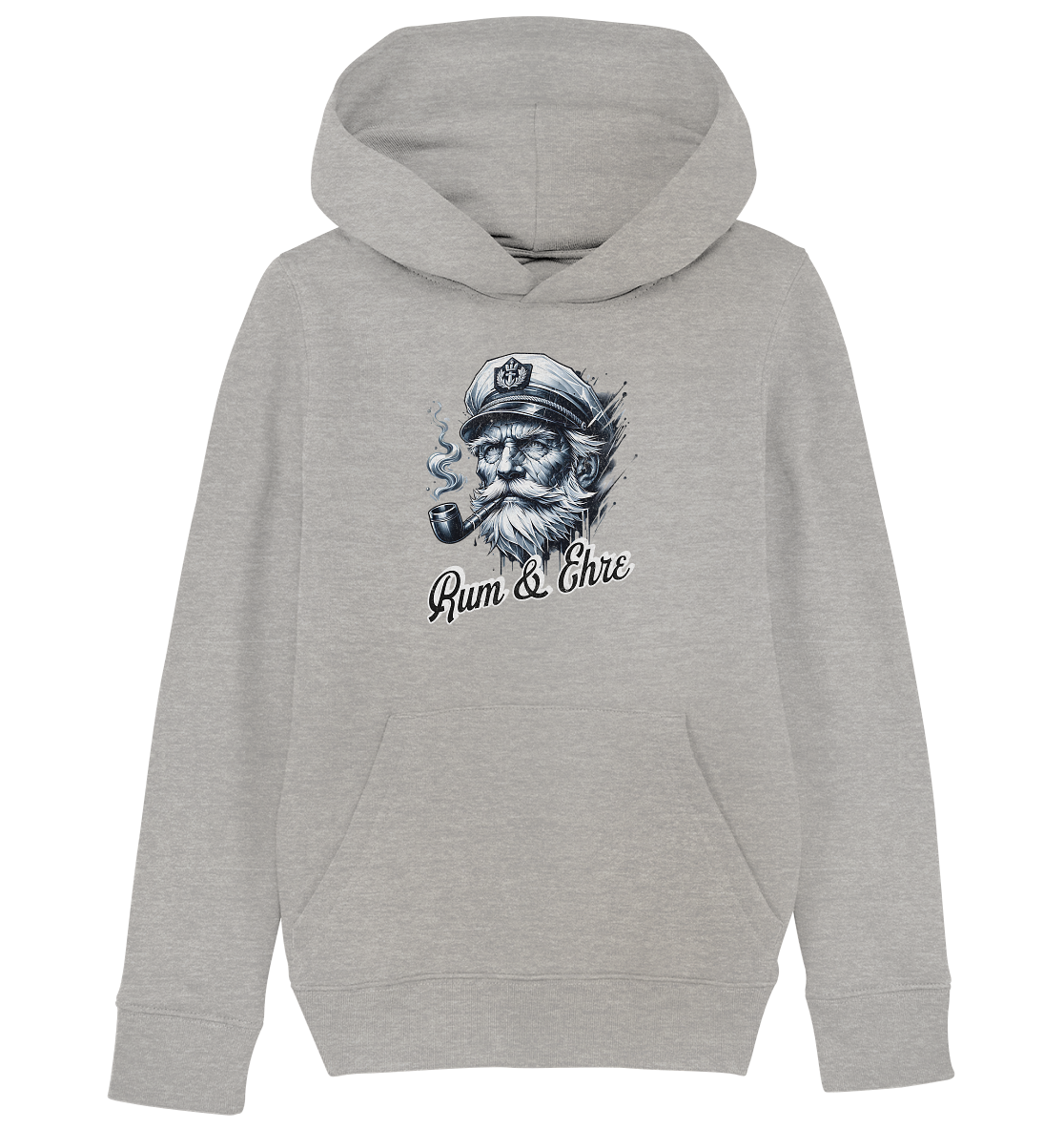 Rum und Ehre Kapitän - Kinder Bio Hoodie - Kiebitzdelle