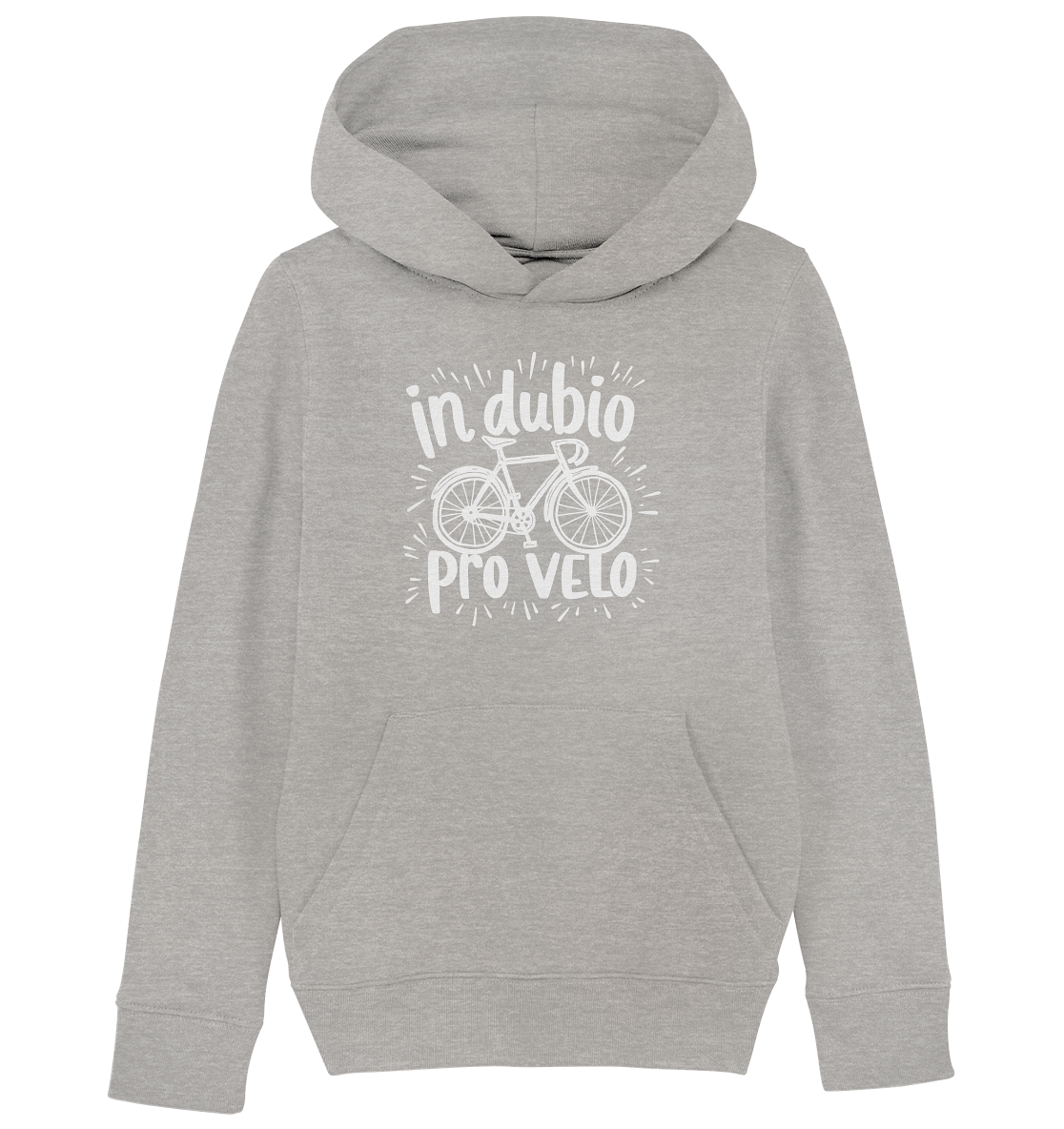 In dubio pro velo Fahrrad Spruch - Kinder Bio Hoodie - Kiebitzdelle
